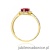 Pierścionek W0603 Rodolit 0,60ct żółte złoto