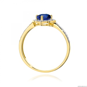 Pierścionek W0603 Szafir 0,50ct żółte złoto