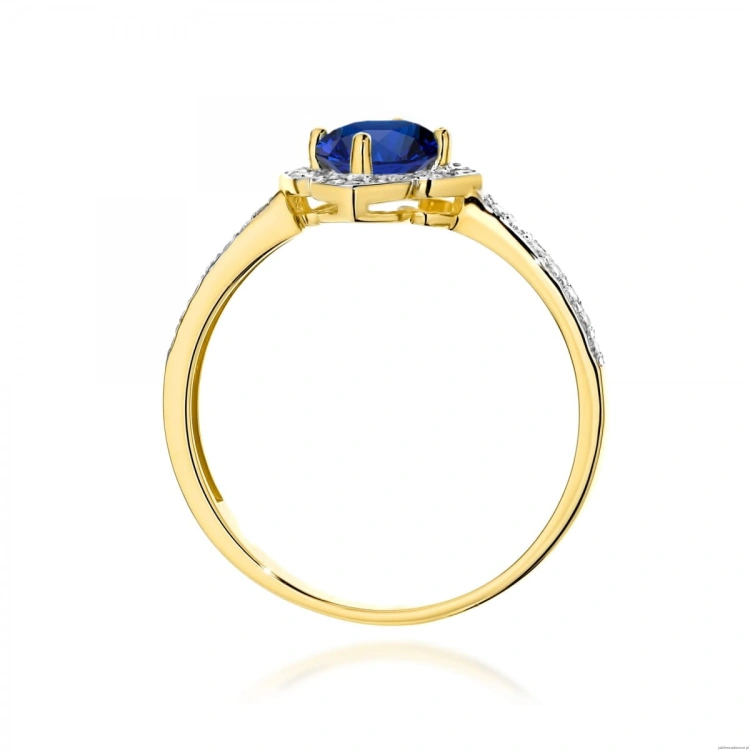Pierścionek W0603 Szafir 0,50ct żółte złoto