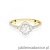 Pierścionek W0603 Białym Szafir 0,60ct żółte złoto