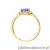 Pierścionek W0603 Tanzanit 0,50ct żółte złoto