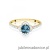 Pierścionek W0603 Topaz London Blue 0,50ct żółte złoto