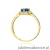Pierścionek W0603 Topaz London Blue 0,50ct żółte złoto