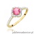 Pierścionek W0603 Różowy Topaz 0,60ct żółte złoto