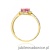 Pierścionek W0603 Różowy Topaz 0,60ct żółte złoto
