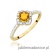 Pierścionek W0603 Cytryn 0,50ct żółte złoto