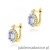 Kolczyki K0312 Tanzanit 2 x 0,40ct żółte złoto
