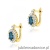 Kolczyki K0312 Topaz London Blue 2 x 0,50ct żółte złoto