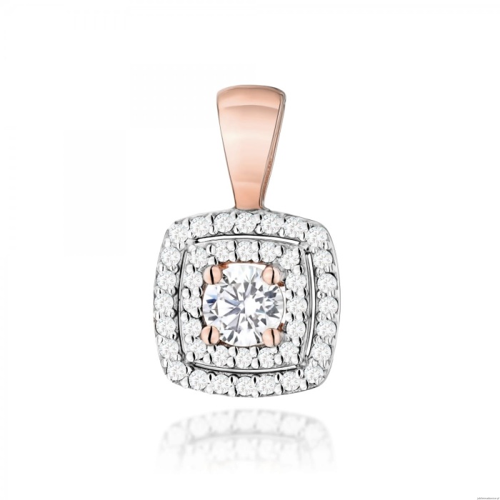 Zawieszka Z0506 z Diamentami Laboratoryjnymi różowe złoto