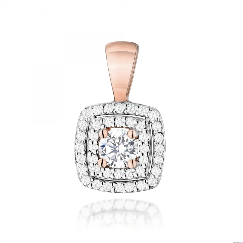 Zawieszka Z0506 z Diamentami Laboratoryjnymi różowe złoto