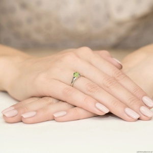 Pierścionek W0076 Oliwin 0,60ct białe złoto z czarnymi diamentami