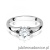 Pierścionek W0076 Biały Szafir 0,60ct białe złoto z czarnymi diamentami