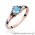 Pierścionek W0076 Topaz 0,50ct różowe złoto z czarnymi diamentami