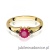 Pierścionek W0076 Rubin 0,60ct żółte złoto z czarnymi diamentami