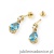 Kolczyki K0006 Topaz 2 x 0,90ct żółte złoto sztyft zakręcany