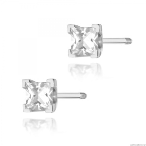 Kolczyki K0037 Diament 2 x 0,15ct białe złoto sztyft zakręcany