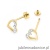Kolczyki K0503 z diamentami żółte złoto sztyft zakręcany