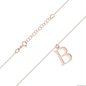 Naszyjnik C069 z diamentami różowe złoto