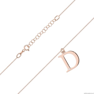 Naszyjnik C069 z diamentami różowe złoto