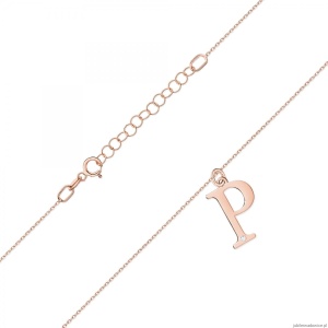 Naszyjnik C069 z diamentami różowe złoto