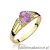 Pierścionek W005 Ametyst 0,40ct żółte złoto