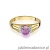 Pierścionek W005 Ametyst 0,40ct żółte złoto