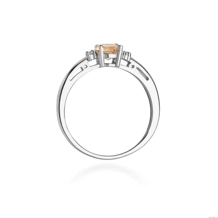 Pierścionek W010 Morganit 0,40ct białe złoto