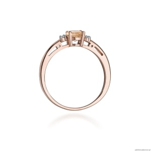 Pierścionek W010 Morganit 0,40ct różowe złoto