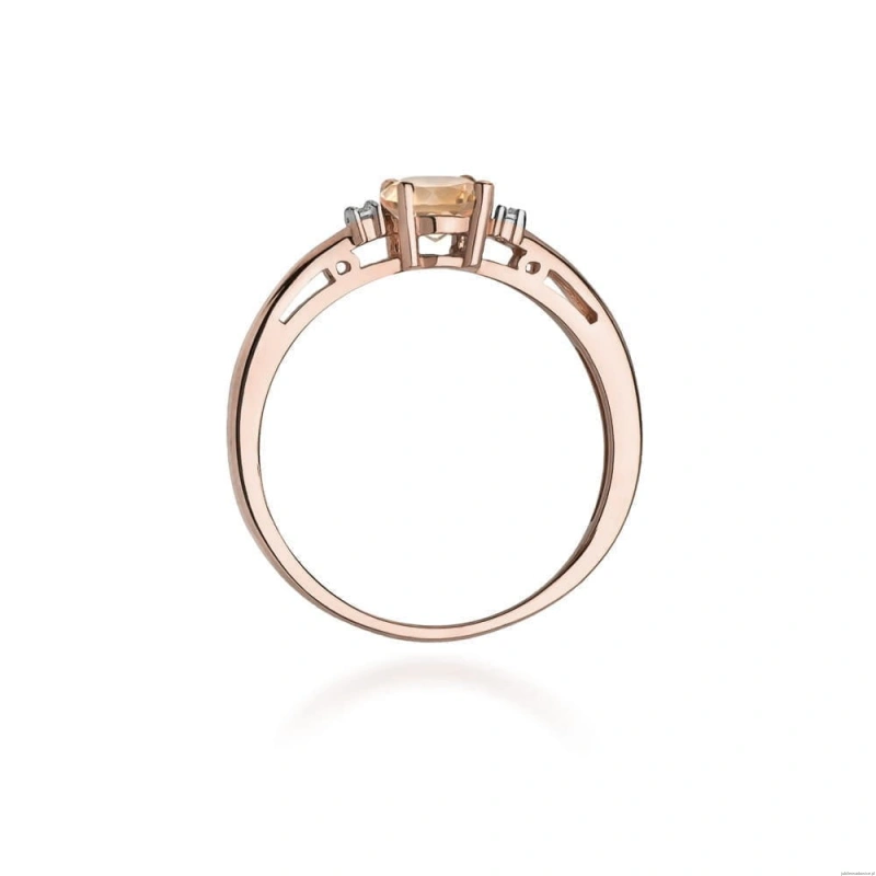 Pierścionek W010 Morganit 0,40ct różowe złoto