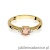 Pierścionek W010 Morganit 0,40ct żółte złoto