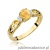 Pierścionek W014 Cytryn 0,50ct żółte złoto