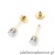 Kolczyki K0068 Diament 2 x 0,15ct żółte złoto sztyft zakręcany