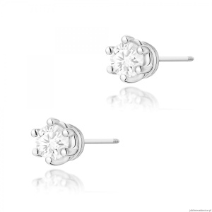 Kolczyki K0068 Diament 2 x 0,15ct białe złoto sztyft zakręcany
