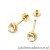 Kolczyki K0329 Diament 2 x 0,08ct żółte złoto sztyft zakręcany