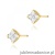 Kolczyki K0402 z diamentami żółte złoto sztyft zakręcany