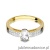 Pierścionek W067 Biały Szafir 0,50ct żółte złoto