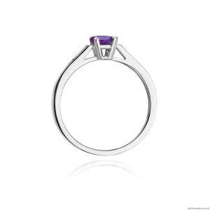 Pierścionek W078 Ametyst 0,50ct białe złoto