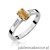 Pierścionek W078 Cytryn 0,60ct białe złoto