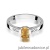 Pierścionek W078 Cytryn 0,60ct białe złoto