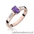 Pierścionek W078 Ametyst 0,50ct różowe złoto