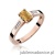 Pierścionek W078 Cytryn 0,60ct różowe złoto