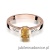 Pierścionek W078 Cytryn 0,60ct różowe złoto