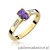 Pierścionek W078 Ametyst 0,50ct żółte złoto