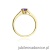 Pierścionek W078 Ametyst 0,50ct żółte złoto
