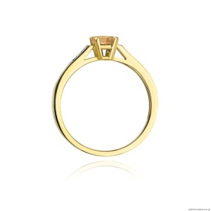 Pierścionek W078 Cytryn 0,60ct żółte złoto