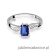 Pierścionek W094 Szafir 0,60ct białe złoto