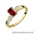 Pierścionek W094 Rubin 0,80ct żółte złoto