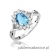 Pierścionek W182 Topaz 0,50ct białe złoto