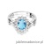 Pierścionek W182 Topaz 0,50ct białe złoto