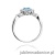 Pierścionek W182 Topaz 0,50ct białe złoto